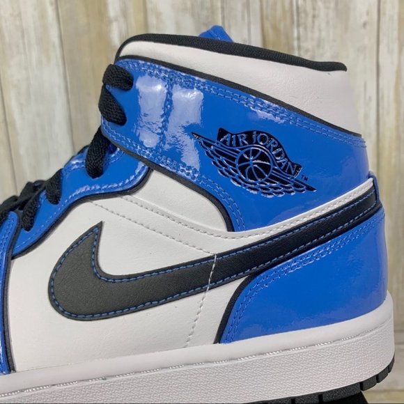 Air Jordan 1 Mid Signal Blue Men’s - Picture 7 of 8